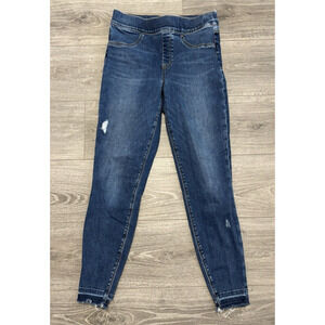 Spanx Skinny Jeans Womens Medium High Rise Distressed Ankle‎ Pull On Stretchy